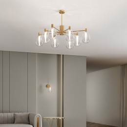 Потолочный светильник со стеклянными плафонами 60175/8 латунь Eurosvet