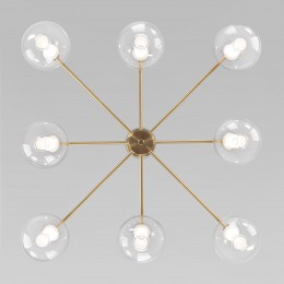 Потолочный светильник со стеклянными плафонами 60175/8 латунь Eurosvet