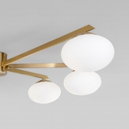 Потолочный светильник со стеклянными плафонами 70220/6 латунь Eurosvet