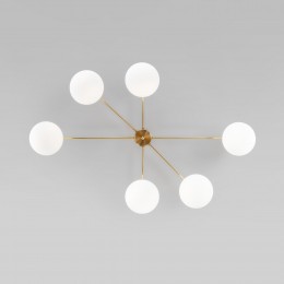 Потолочный светильник со стеклянными плафонами 70220/6 латунь Eurosvet