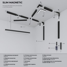 Slim Magnetic Шинопровод накладной белый 2м 85084/00 Elektrostandard