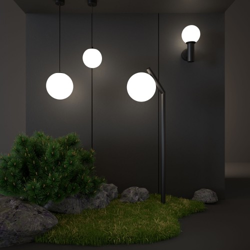 Светильник уличный настенный со стеклянным плафоном Sfera D 35126/D черный Elektrostandard