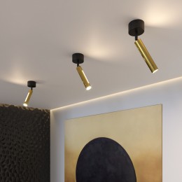 Светодиодный светильник в стиле минимализм 20084/1 LED черный / золото Eurosvet