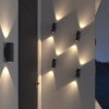 Уличный настенный светодиодный светильник GIRA D LED IP54 35127/D черный Elektrostandard