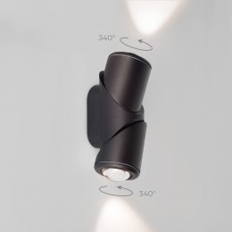 Уличный настенный светодиодный светильник GIRA D LED IP54 35127/D черный Elektrostandard