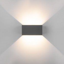 Уличный настенный светодиодный светильник WINNER DOUBLE LED IP54 35137/W серый Elektrostandard