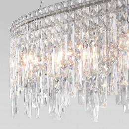 Умная подвесная люстра с хрусталем 60159/10 хром Eurosvet