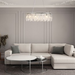 Умная подвесная люстра с хрусталем 60159/10 хром Eurosvet