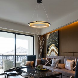 Умный подвесной светильник 90241/1 черный / золото Eurosvet