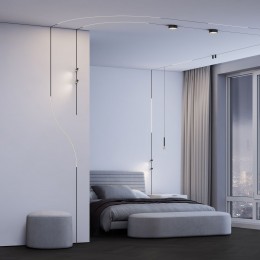 Mini Magnetic Шинопровод под ГКЛ 12,5мм черный Ø900 85220/00 Elektrostandard