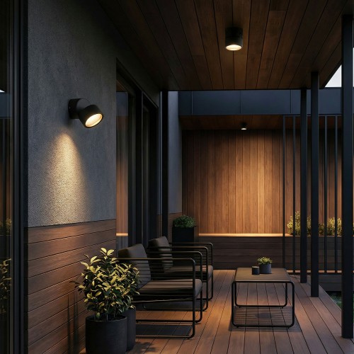 Накладной светодиодный светильник Okko 3000K черный IP54 35157/U черный Elektrostandard