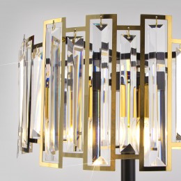 Напольный светильник с хруталем 01150/3 черный/золото Bogate's