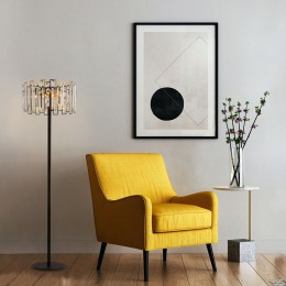 Напольный светильник с хруталем 01150/3 черный/золото Bogate's