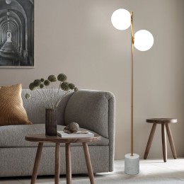 Напольный светильник с мраморным основанием 01158/2 латунь Eurosvet