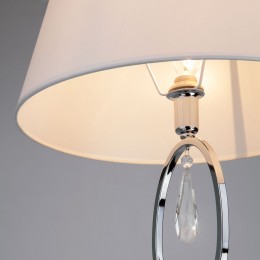 Напольный светильник с тканевым абажуром 01056/1 хром Eurosvet