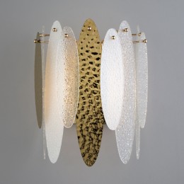 Настенный светильник с фактурным стеклом 326/1 золото Bogate's