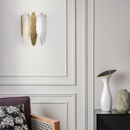 Настенный светильник с фактурным стеклом 326/1 золото Bogate's