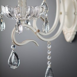 Настенный светильник с хрусталем 12205/1 белый Eurosvet