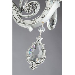 Настенный светильник с хрусталем 276/2 серебро Bogate's