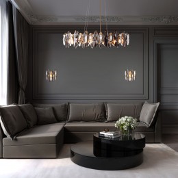 Настенный светильник с хрусталем 372/2 Strotskis Bogate's