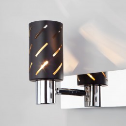Настенный светильник с металлическими плафонами 20090/2 черный / хром Eurosvet