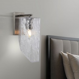 Настенный светильник с плафоном из фактурного стекла 381/1 Bogate's