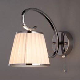 Настенный светильник с тканевым абажуром 60088/1 хром Eurosvet