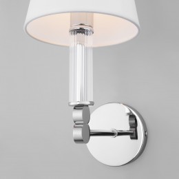 НАСТЕННЫЙ СВЕТИЛЬНИК С ТКАНЕВЫМ АБАЖУРОМ 60145/1 хром Eurosvet