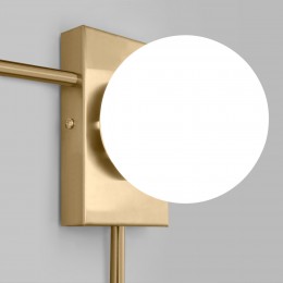 НАСТЕННЫЙ СВЕТИЛЬНИК СО СТЕКЛЯННЫМ ПЛАФОНОМ 40034/1 латунь Eurosvet