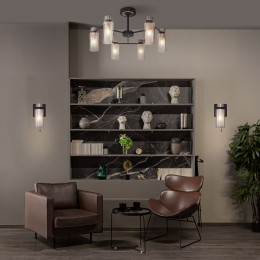 Настенный светильник со стеклянным плафоном 70115/1 черный Eurosvet