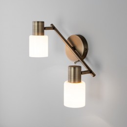 Настенный светильник со стеклянными плафонами 20089/2 бронза Eurosvet