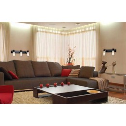 Настенный светильник со стеклянными плафонами 21130/3 хром / венге Eurosvet