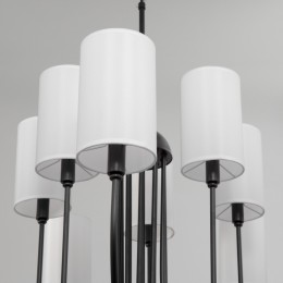 Подвесная люстра с тканевыми абажурами 60164/10 черный Eurosvet