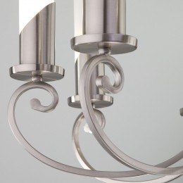 Подвесная люстра со стеклянными плафонами 60117/8 никель Eurosvet