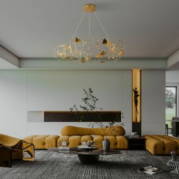 Подвесная светодиодная люстра 90369/15 медь Eurosvet