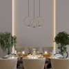 Подвесной светодиодный светильник 50257/3 LED черный/ латунь Eurosvet
