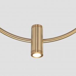 Подвесной светодиодный светильник 50257/3 LED черный/ латунь Eurosvet