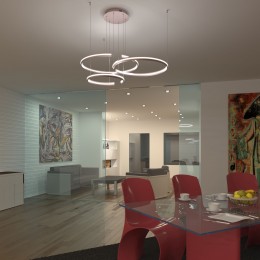 Подвесной светодиодный светильник с пультом управления 90180/3 сатин-никель Eurosvet