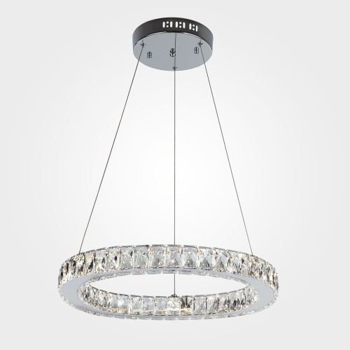 Светодиодная люстра с хрусталем 90023/1 хром Eurosvet