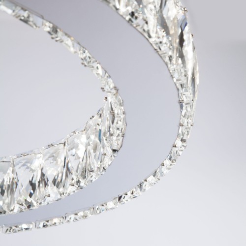 Светодиодная люстра с хрусталем 90023/1 хром Eurosvet