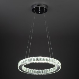Светодиодная люстра с хрусталем 90023/1 хром Eurosvet