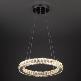 Светодиодная люстра с хрусталем 90023/1 хром Eurosvet