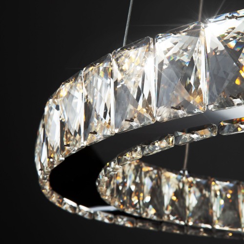 Светодиодная люстра с хрусталем 90023/1 хром Eurosvet