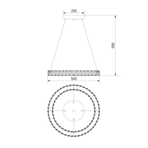 Светодиодная люстра с хрусталем 90023/1 хром Eurosvet