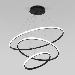 Подвесной светодиодный светильник с регулировкой цветовой температуры и яркости 90264/3 черный Eurosvet