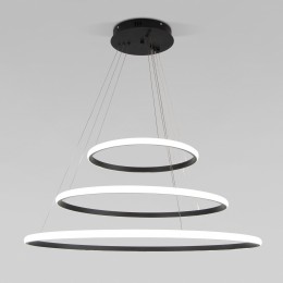 Подвесной светодиодный светильник с регулировкой цветовой температуры и яркости 90264/3 черный Eurosvet