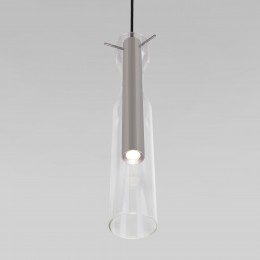 Подвесной светодиодный светильник со стеклянным плафоном 50254/1 LED графит Eurosvet