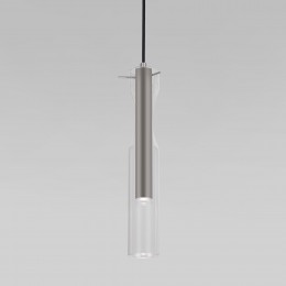 Подвесной светодиодный светильник со стеклянным плафоном 50254/1 LED графит Eurosvet