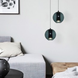 Подвесной светодиодный светильник со стеклянным плафоном 50258/1 LED бирюзовый Eurosvet