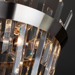 Потолочная люстра с хрусталем 10111/5 сатин-никель Eurosvet